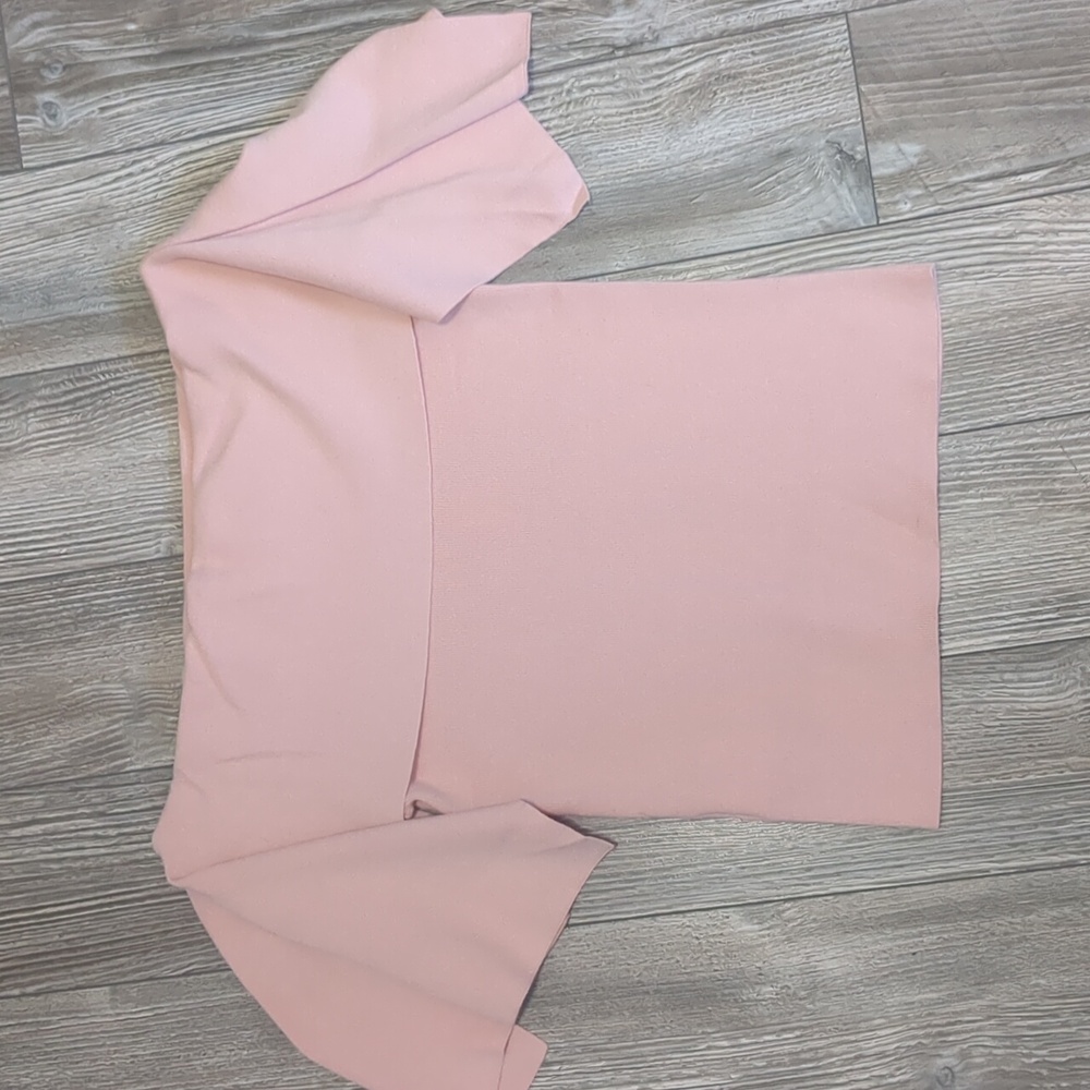 Club Monaco Rohnet Off the Shoulder Top Pink Rose XS - Picture 4 of 6